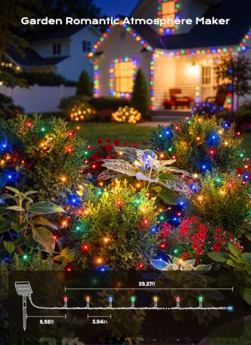 Minetom 4PC Christmas Outdoor Solar Lights Waterproof 400 LEDs 160FT - image 5