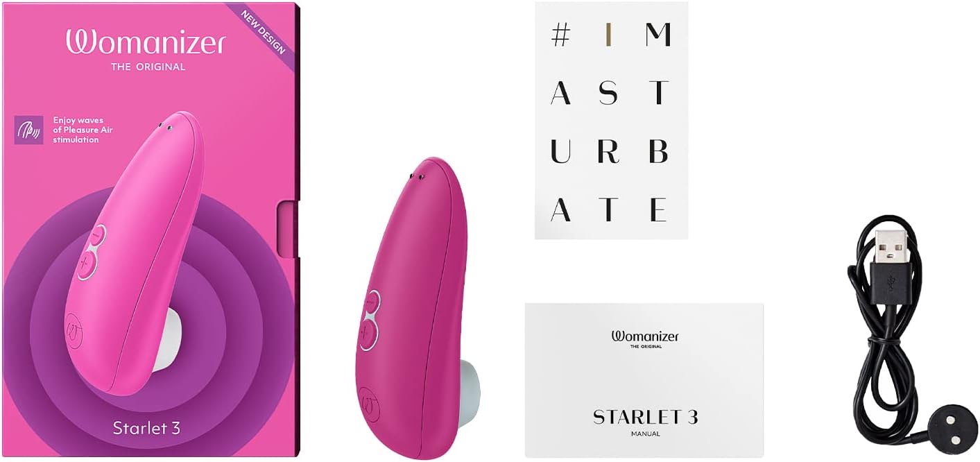 Womanizer Starlet 3 Clitoris Vibrator Sex Toy | Mini Clit Stimulator with 6 Intensity Levels | Vibrating Dildo Adult Sex Toys for Women | Clit Sucker Sexual Pleasure Tool | Personal Massager | Pink