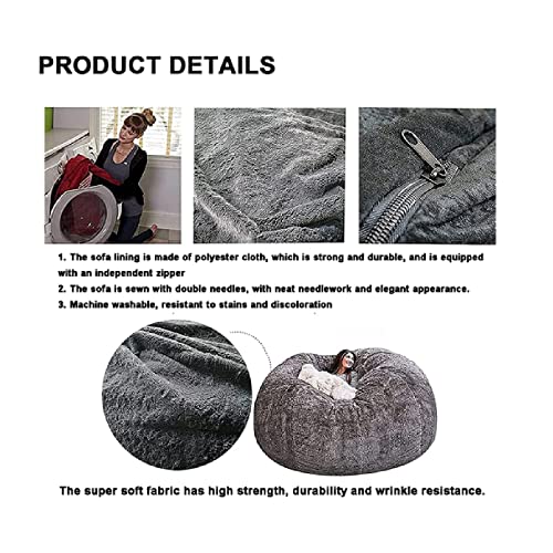 Grande poltrona a sacco per adulti, ultra morbida