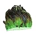 AWAYTR Rooster Feather Trim Width 5-7 inches Craft Feather Fringe Trim Pack of 5 Yards (Green)