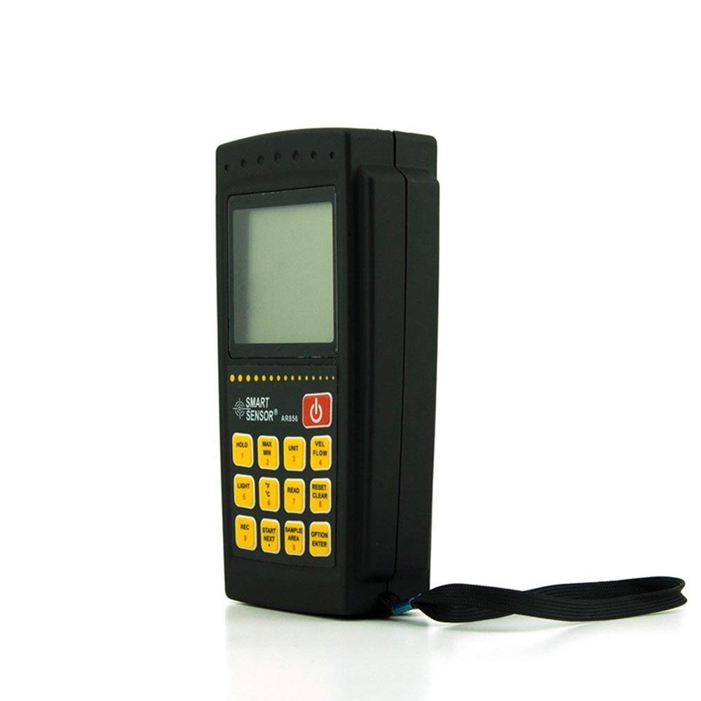 Portátil Digital de Alta Precisión Velocidad del Viento del anemómetro de Flujo de Aire Digital Mwter con retroiluminación de LCD for medir la Velocidad del Viento, Temperatura AR856