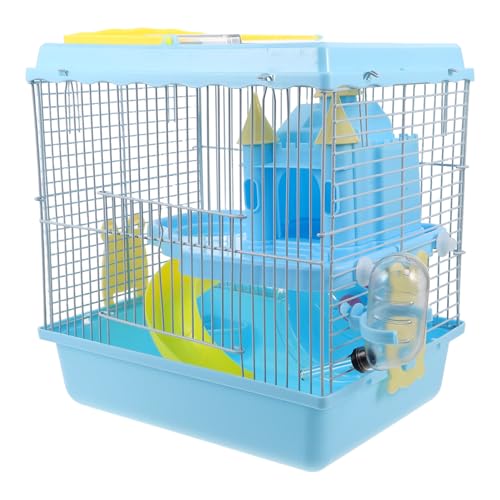 iplusmile - iplusmile Cage Hamster Nain Portable Transparente avec Château Multilevel Roue Exercice et Bouteille Eau pour Habitat Facile à Nettoyer et Transport Vacances