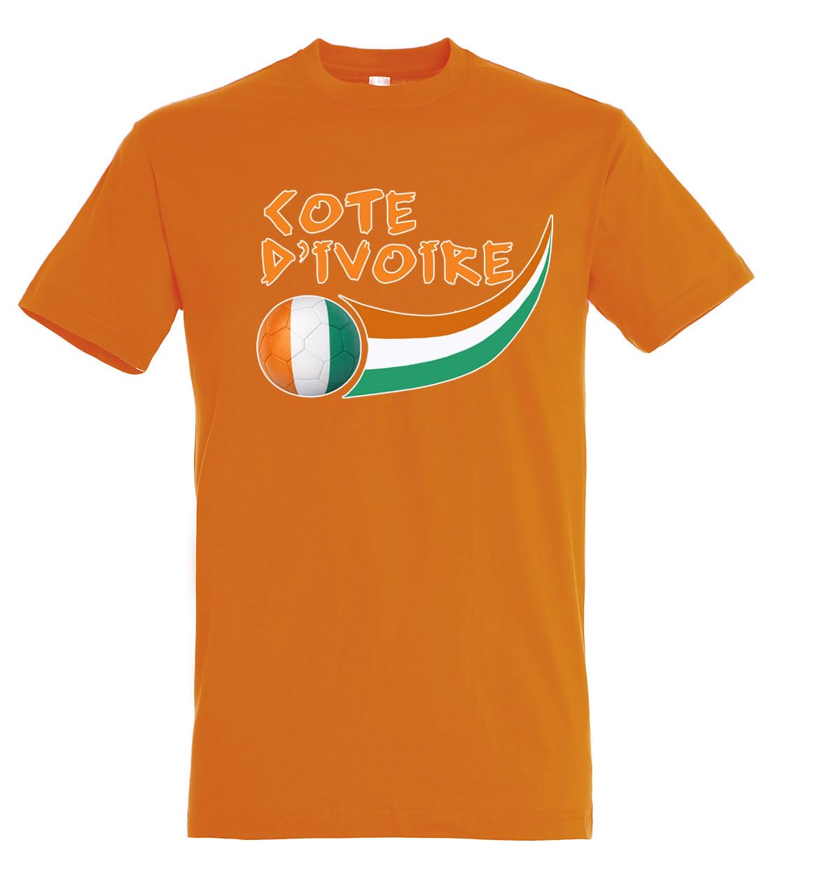 Supportershop Football Ivory Coast Unisex T-Shirt, Orange, XL