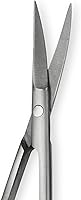 Vista 4 de Yaxa Basics Beauty Scissors, Stainless Steel, Curved Precision Cutting, Multipurpose Grooming Tool, Easy to Use, Silver