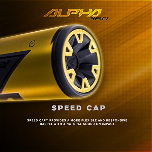 Easton Alpha 360 -10 L -8 Usssa Youth Baseball Bat, 2 3/4 In Barrel, 2021, 1 Piece Aluminum, Atac Alloy, 360 Precision Tuned Increases Barrel Trampoline, Speed Cap #TOP5