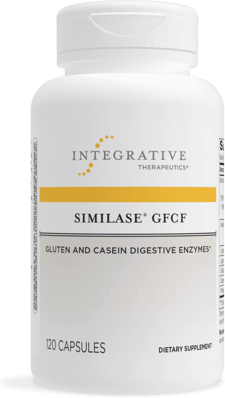 Integrative Therapeutics Similase GFCF - Digestive Enzyme Supplement for Support Against Occasional Gas and Bloating* - Supports Gluten and Casein Digestion* - Dairy Free - 120 Vegan Capsules