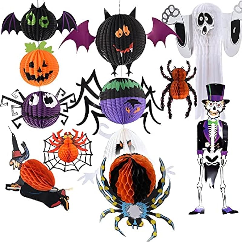 3dランタン3セットハロウィンデコレーション提灯折りたたみランタンバスルームカボチャユーモアledライト壁掛け式カンフーモールハロウィンデコレーションライト ゴーストライトホールマットクリスマスハロウィンデコレーション屋外新年会休日の雰囲気屋外屋内led電気装飾