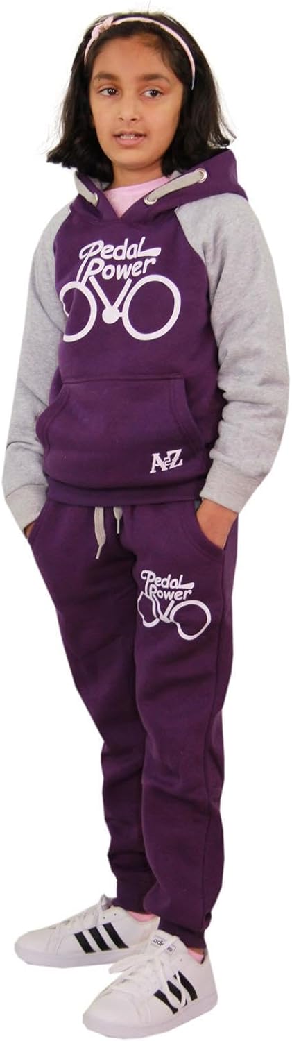 Kids Tracksuit Boys Girls Designer's Pedal Power Jogging Suit Top Bottom 7-13 Yr