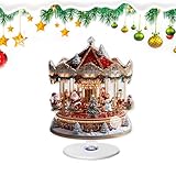 Decoración De Centro De Mesa De Navidad Acrílico 2D,Decoraciones De Navidad Con Abeto, Rueda Grande, Carrusel, Oficina Central - Para Hogar, Oficina, Chimenea, TV, Salón,