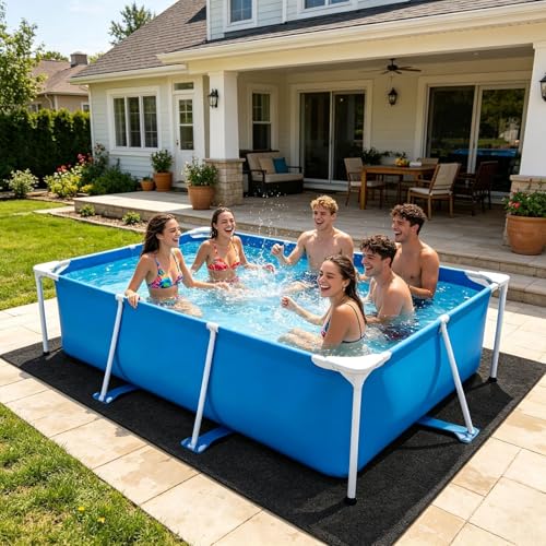 Tapis de piscine avec protection résistante aux perforations de sol pour loisirs