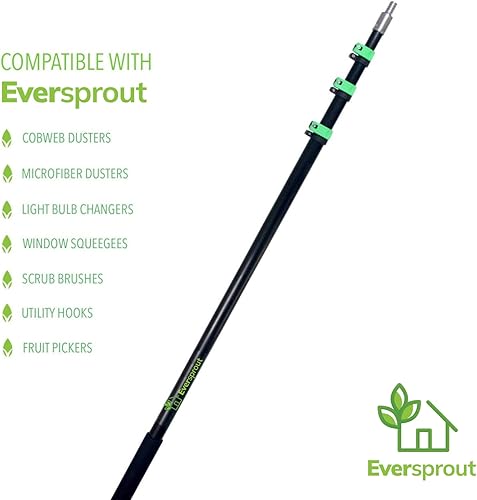 Miniatura 9 de EVERSPROUT Recolector de frutas de 24 pies (alcance de más de 30 pies)  Diseño telescópico de fácil fijación en la cesta  Poste de extensión de