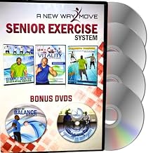 Premium, Senior Exercise DVD System- 5 DVDs. All Exercise for Seniors are shown both Standing and Seated in Chair Exercise.