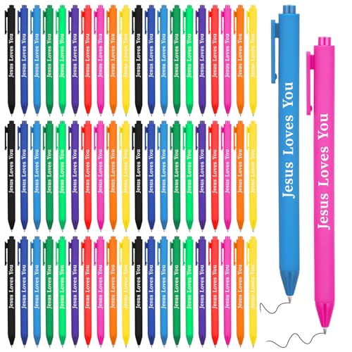 Stylos chrétiens versets de la Bible Jetec rétractables en lot de 100