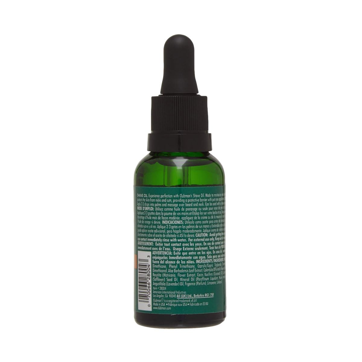 Clubman Pre Shave Oil – Pre Shave Oil for Men, Moisturizes Skin, Prevents Razor Burn, Nicks & Cuts, Shaving Oils for Men, 1 fl oz