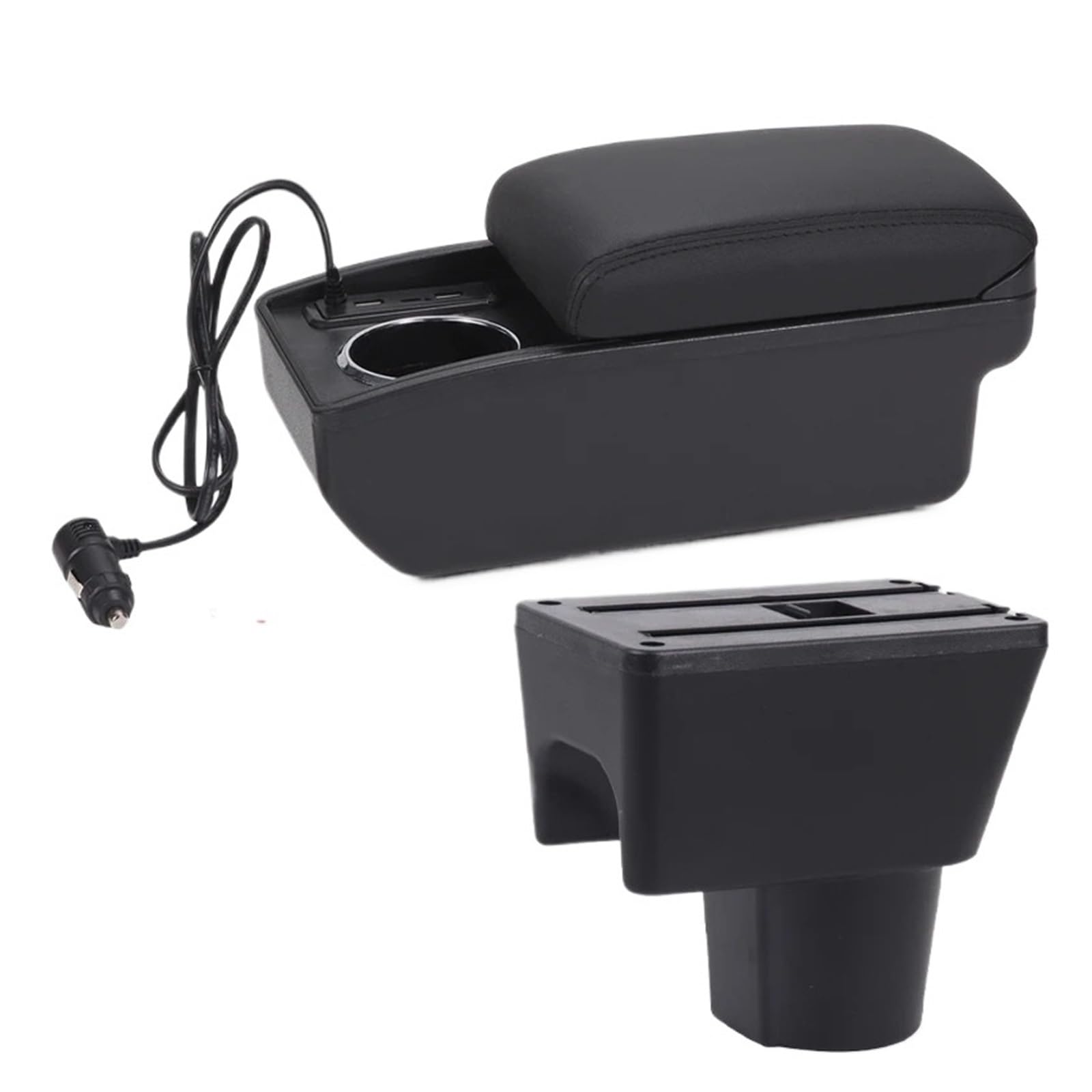 ECBUGAT For Duster 2012-2018 Car Armrest Dedicated Retrofit Interior Storage Box Accessories Car Armrest Box(A2 Fast charging)