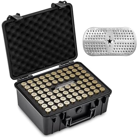 Kinghardcase 75 Rounds Shotgun Shells Case - Travel Safe/Mil Spec/Waterproof Ammo Box - for 12GA 20GA 16GA 10GA 8GA Gauge 12-Gram CO2 Cartridges Shotgun Shells Cover