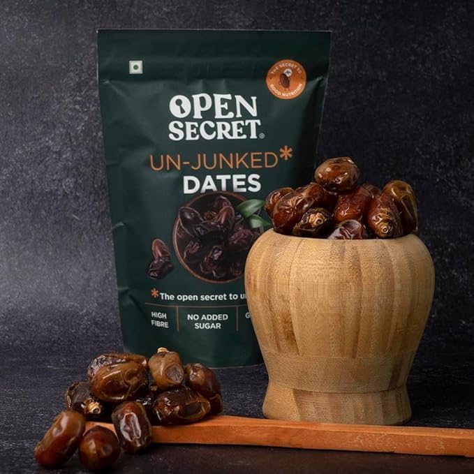 Image of Open Secret Dates | 500g | Khajur, Dry Dates, Dry Fruits, Khajoor, Healthy Snacks, Dry Fruits, No Added Sugar Healthy & Nutritious (Pack of 2)