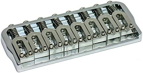 Hipshot USA 8-string Fixed/Hardtail Guitar Bridge, Chrome