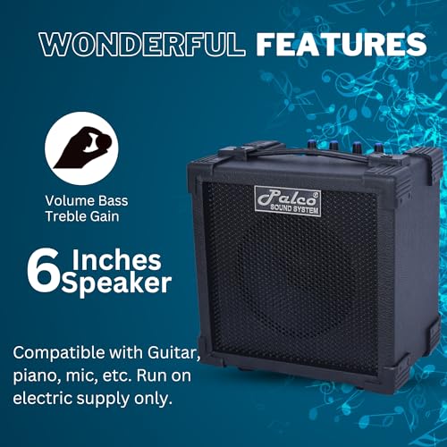 Image of Palco Black Color 105 Guitar Musicial Instrument Amplifier with Gain Effect