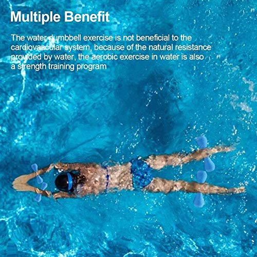 MMUK Aquatic Exercise Dumbells 1Pair EVA Water Aerobic Exercise Foam Dumbbell Pool Resistance for Adults Kids Beginners,Water Fitness Exercises Equipment for Weight Loss Aqua Therapy Pool Exercise