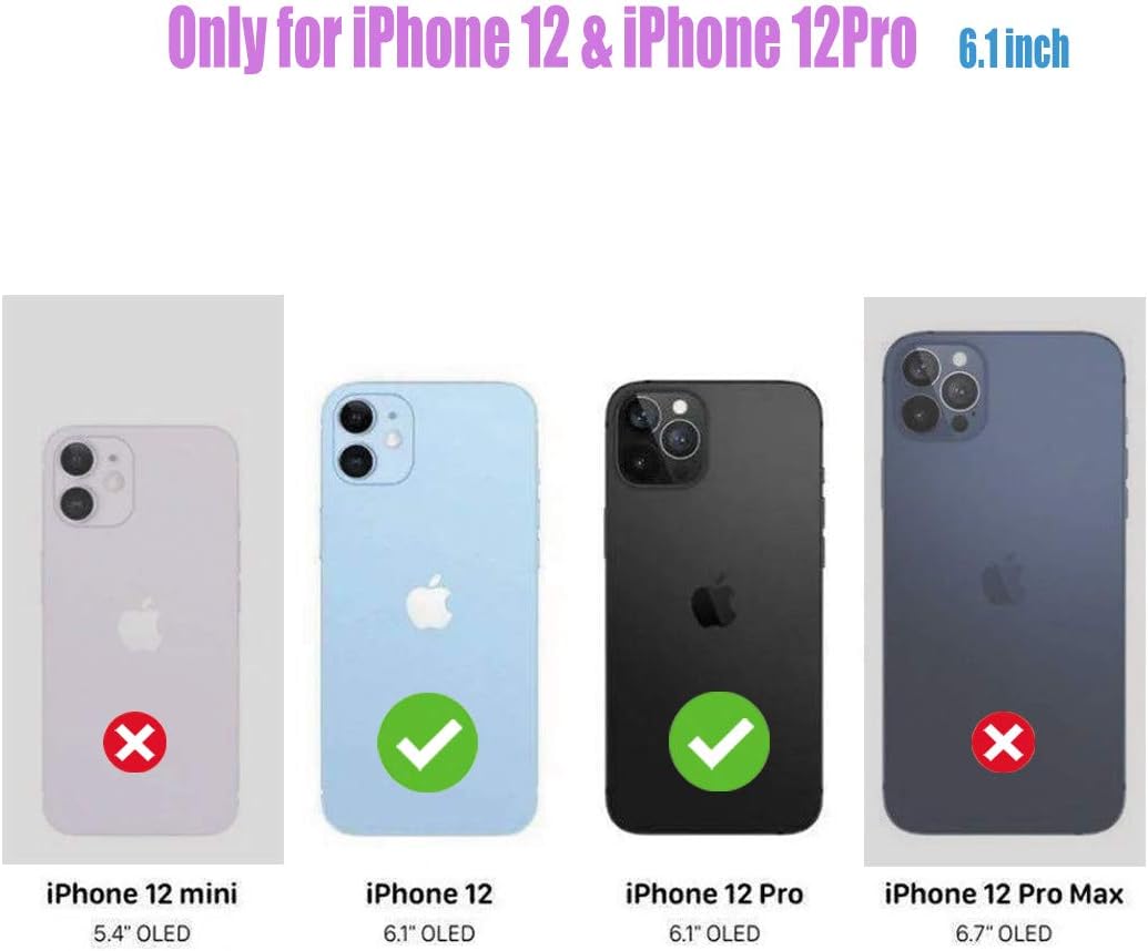 for iPhone 12 Case,for iPhone 12 Pro Case, Full Protective Shockproof Slim Soft TPU Clear Case Cover for Girl Women Men iPhone 12/12 Pro,Cute Cartoon Animal Pet Dog Puppy French Bulldog Blue - Image 2