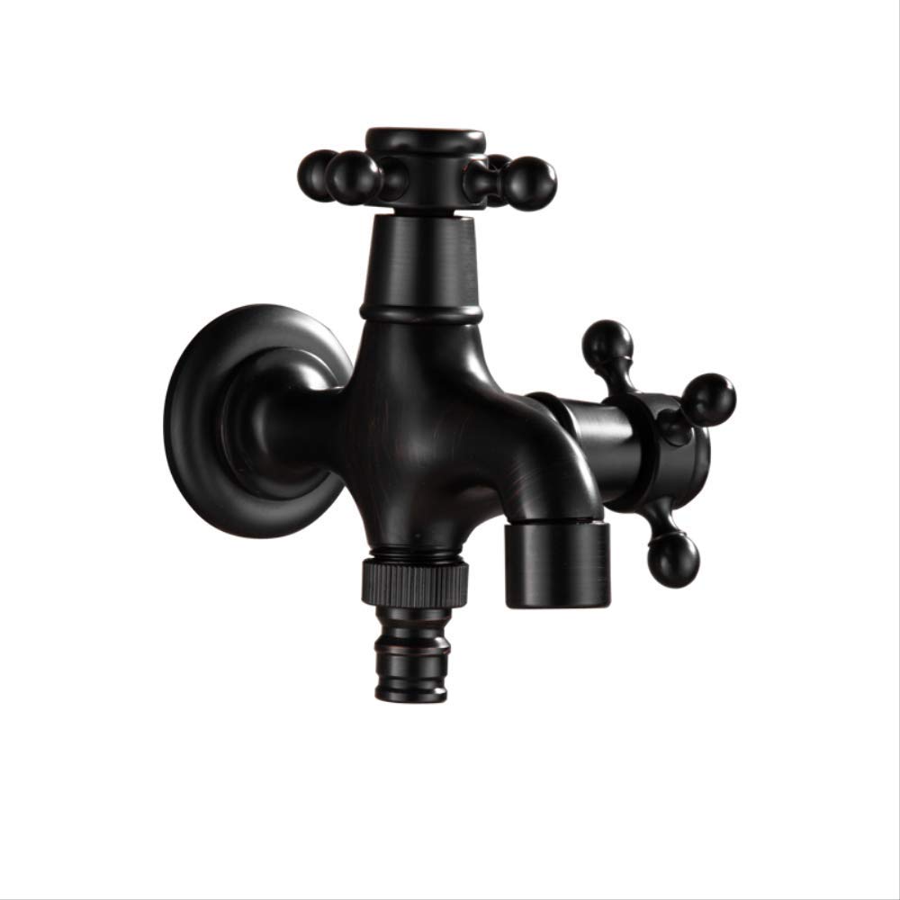 Modern Black Bronze Single Cold tap Outdoor Faucet Garden Wall Bibcock Tap Bathroom Washing Machine mop taps SY001B