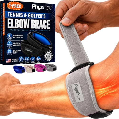 Image of 1-Pack Tennis Elbow Brace for Men & Women, Golfer's Elbow Support Strap