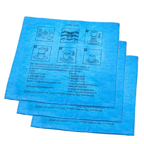 STANLEY Reusable Dry Filter Bag for 1-5 Gallon Wet/Dry Vacuum 25-1217, Compatible with SL18129, SL18130, SL18133, SL18136, SL18301-4B, SL18115P, SL18115, 3 Pack