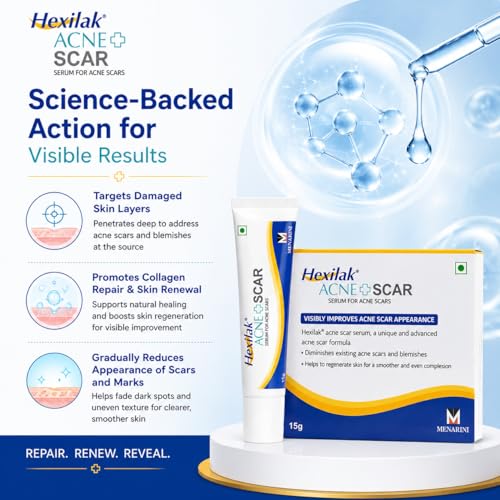 Image of Hexilk Acne Scar Serum - Reducing Acne Scars, Blemishes & Uneven Skin Tone | Promotes Skin Regeneration