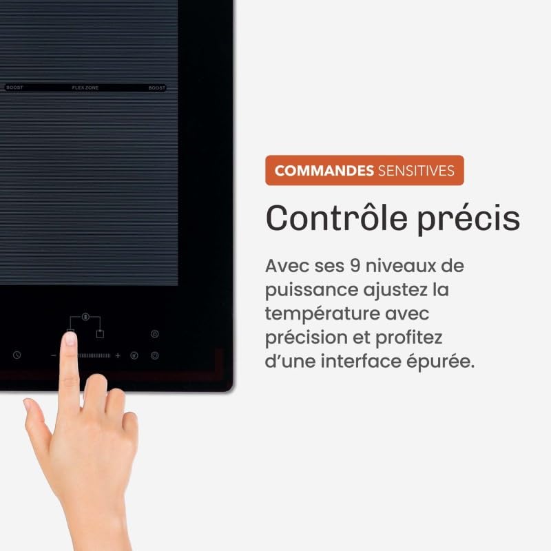 BELDEKO Plaque Induction 2 Feux Flex 3500W Noir Mat - Marque Française