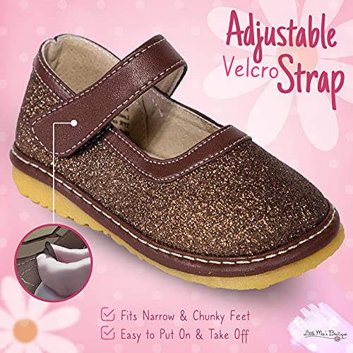Little Mae's Boutique Mary Jane Squeaky Shoes for Toddler Girls, Ideal Walking Shoes with Removable Squeaker and Adjustable Strap - Soft Sole Shoes for Little Girls3
