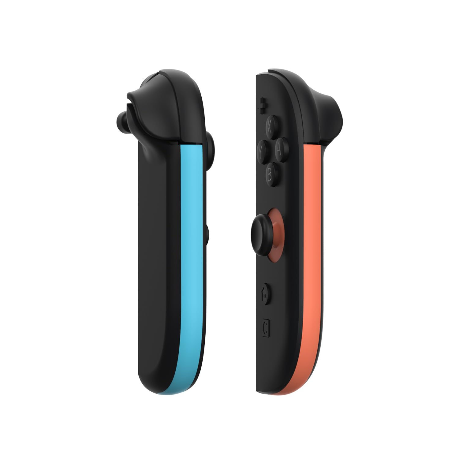 Tira Decorativa para Mandos Switch 2, Tiras Decorativas para Mandos Izquierdo y Derecho, Kit de Recambio para Juegos Accesorios (Izquierda azul + Derecha naranja)