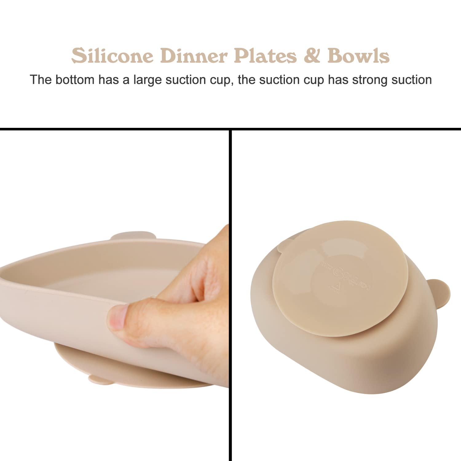 Piatto Con Ventosa Per Bambini - In Silicione Senza BPA, Con Cucchiaio E Forchetta, Ideale Per Svezzamento - Foto 2