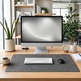 Large Felt Desk Mat for Keyboard and Mouse，Computer Desk Pad Protector