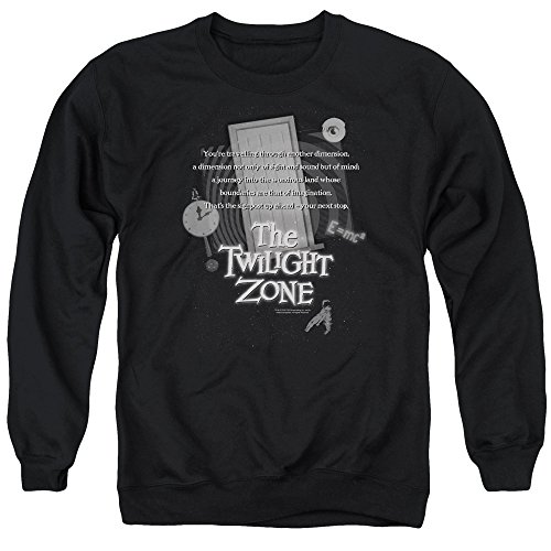 MMM Merchandising Twilight Zone Mens Monologue Sweater, Small, Black