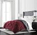 Beckham Hotel Collection Goose Down Alternative Reversible Comforter - All Season - Premium Quality Luxury Hypoallergenic Comforter - Full/Queen - Burgundy/Grey