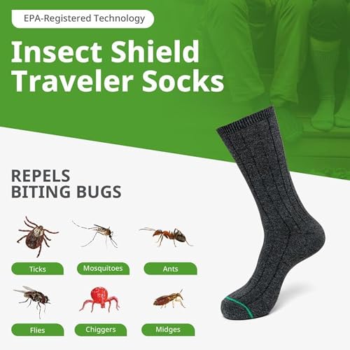 Traveler Socks With Permethrin Bug Repellant - Protective Clothing for Men & Women3