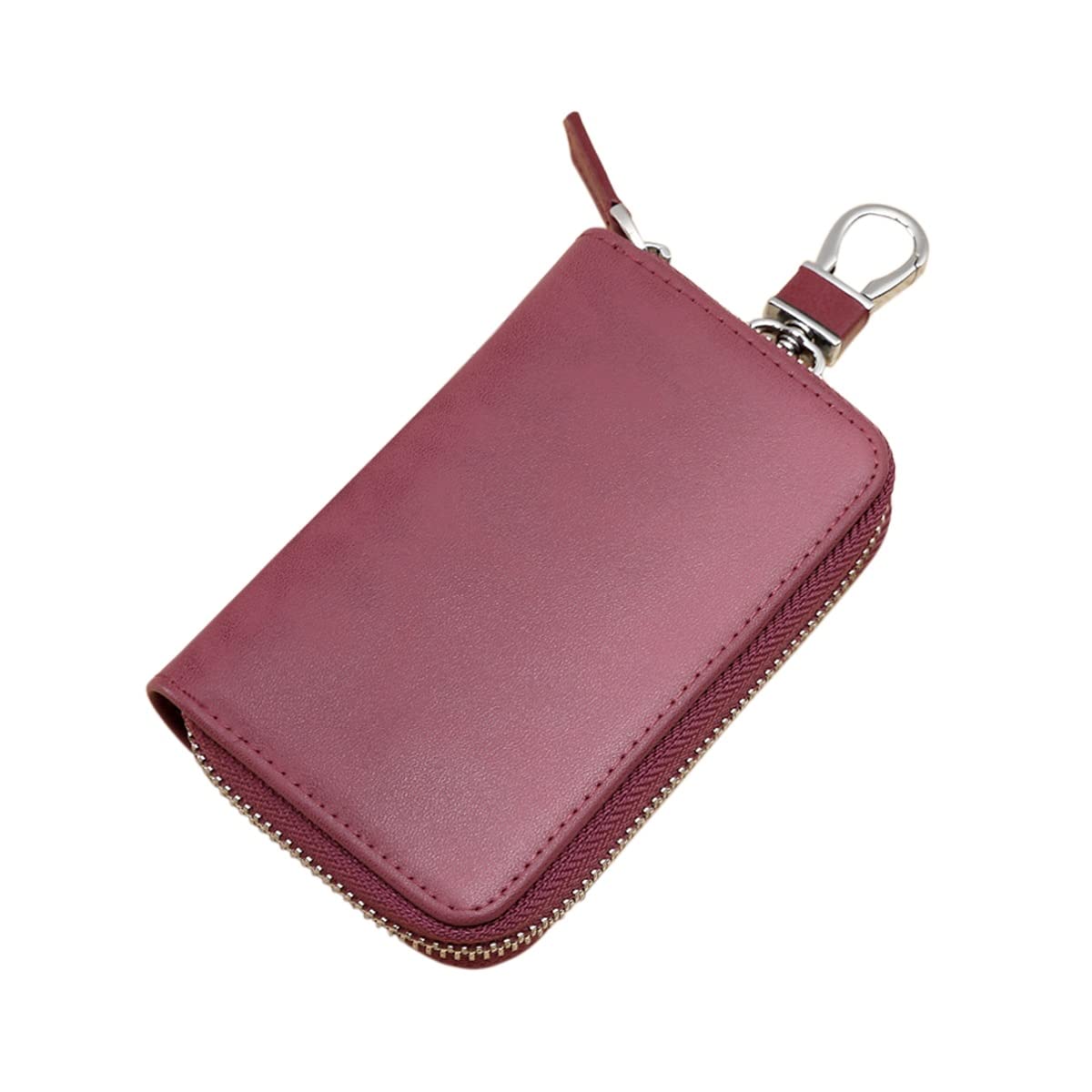 Skórzany samochód, pudełko na klucze， Skórzane etui na klucze z klamrą na kluczyki do samochodu dla mężczyzn 12,5 x 8 x 2,5 cm
