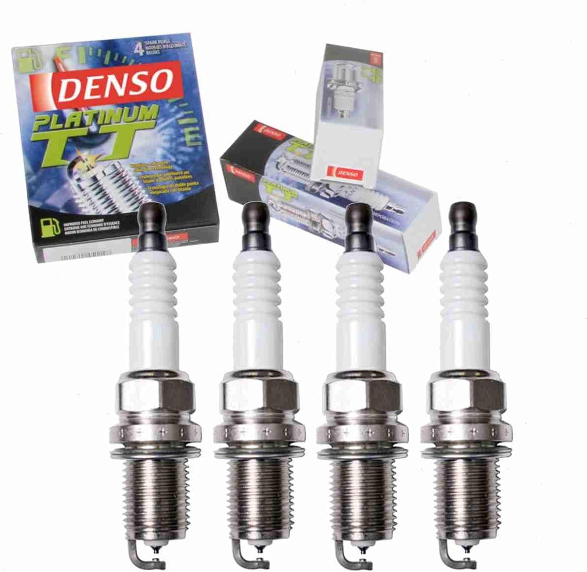 4 pc DENSO Platinum TT Spark Plugs compatible with Nissan Altima 2.4L L4 1993-2001
