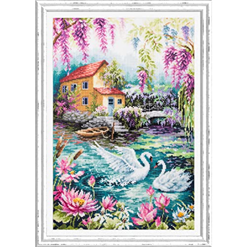 Magic needle 250-705 ZW Traumsee Counted Cross Stitch Kit with Zweigart Edition Cotton Multi-Coloured 30 x 45 cm - Image 3