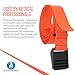 Dynarex Wipeable Gait Belts, Ensures Safe Patient Transfer & Physical Therapy, Plastic Buckle, Orange, Individually Packaged in Bags, 1 Case of 10 Dynarex Wipeable Gait Belts