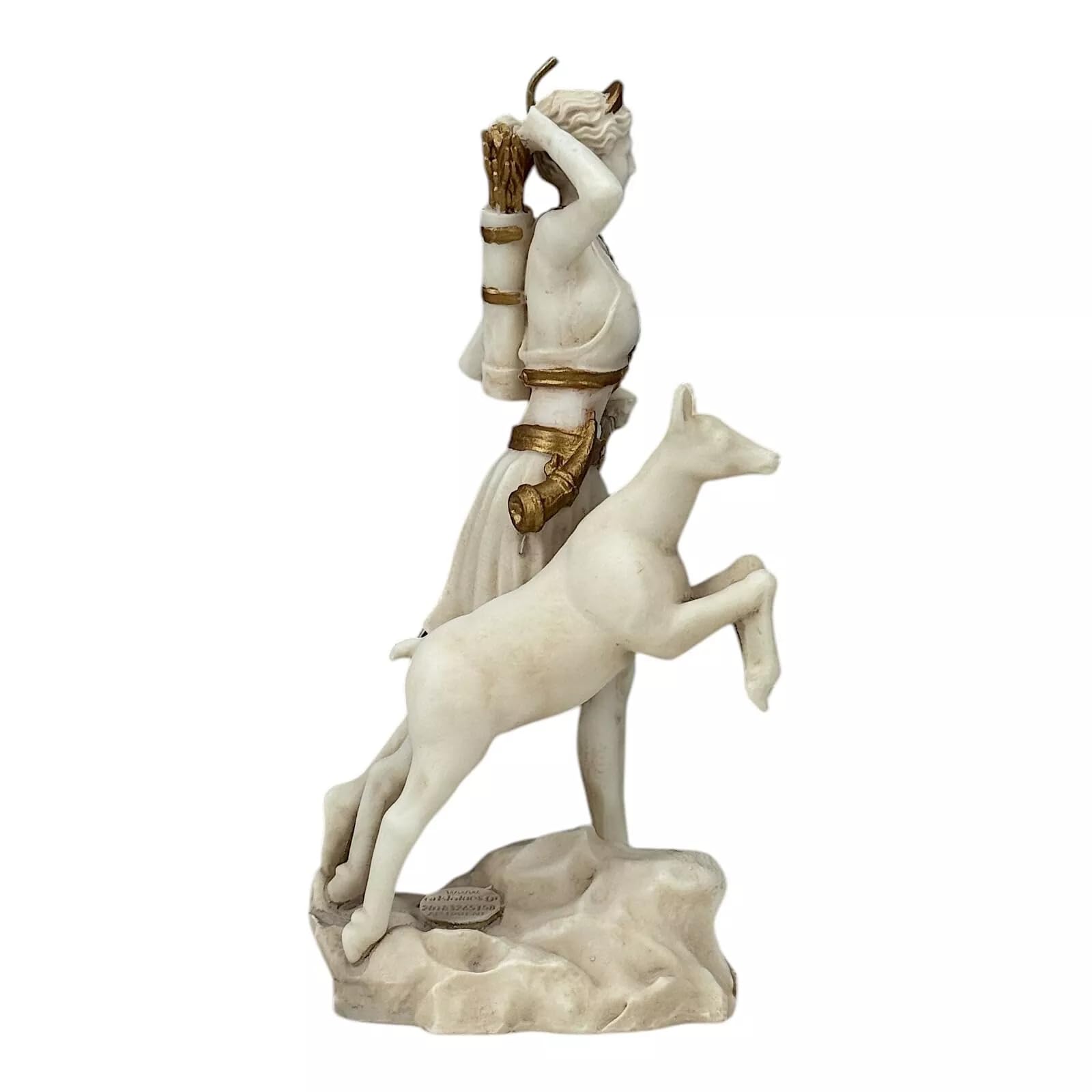 Artemide, statua della dea della caccia, 17 cm, con patina grigia