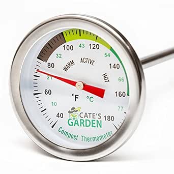 Thermomètre À Compost, Thermomètre De Sol À Compost À Tige Longue De 19