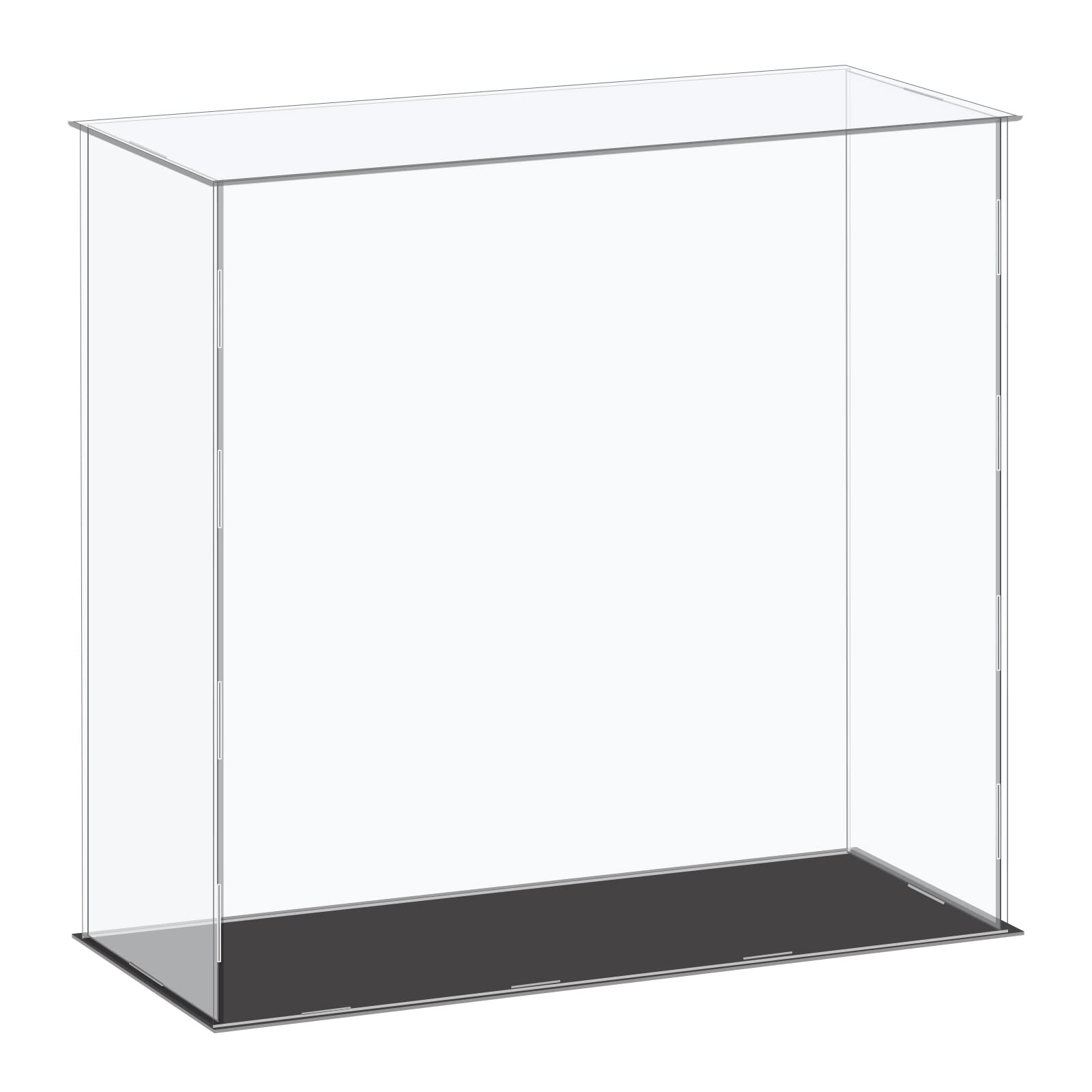 MECCANIXITY Acrylic Display Case Plastic Box Cube Storage Box Clear Small Assemble Dustproof Showcase 16.1x6.3x16 Inch for Collectibles Items