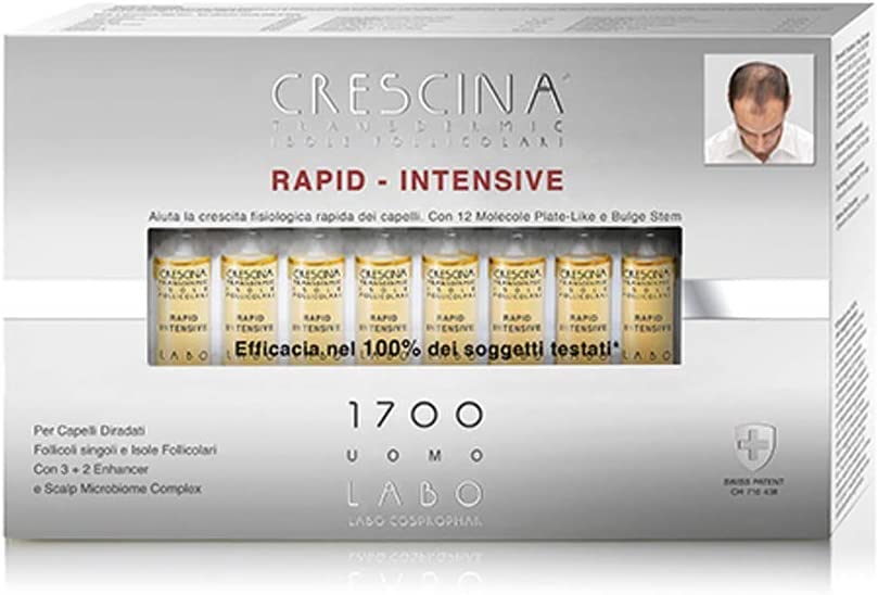 LABO Transdermic Transdermic RAPID-INTENSIVE Wyspy Ludowe 1700 Męskie 20 Fiolek Włosów