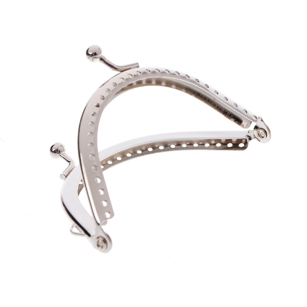 Xanhoy 1Pc Metal Coin Purse Bag Craft Frame Kiss Clasp Lock Accessories 8.5Cm Handbag Making Craft Purse Handle Arch Metal Frame Bracket Kiss Clasp Lock Semicircle Retro Handmade Craft Clip Rectangle