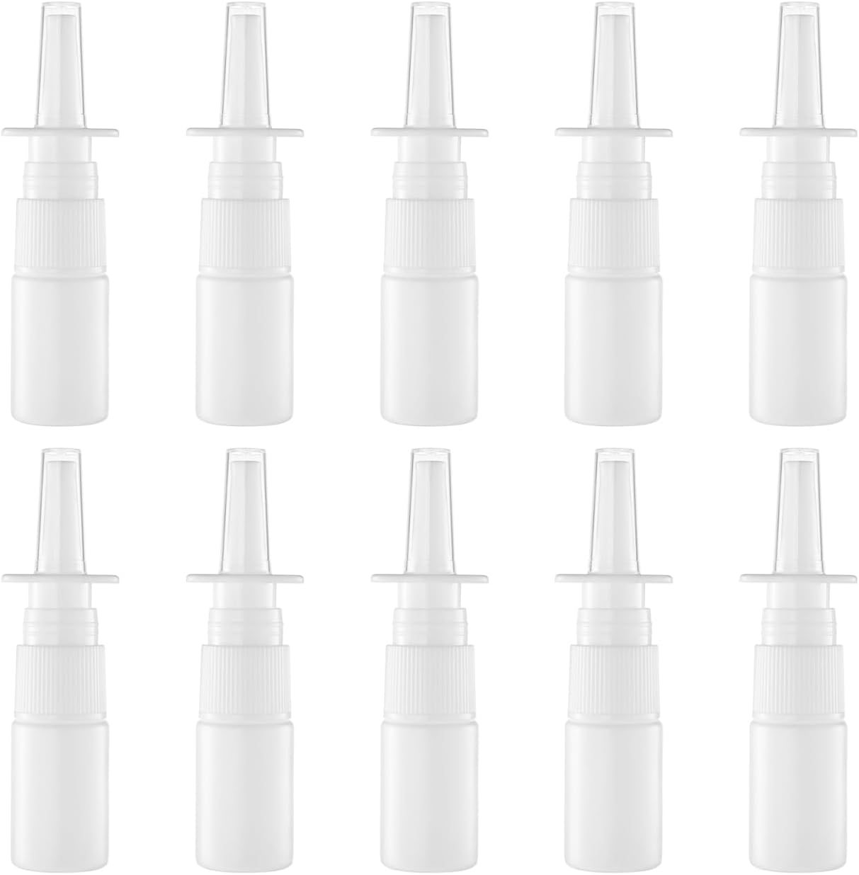 Healifty 20Pcs Nasal Spray Bottle Empty Nasal Sprayer Refillable Fine Nose Mist Sprayers Direct Bottle for Nose Cleaning for Home Travel Use (10ML)