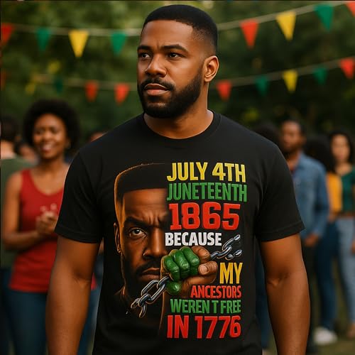 Blissboy Funny Juneteenth T-Shirt Novelty Short Sleeve Crewneck Shirt