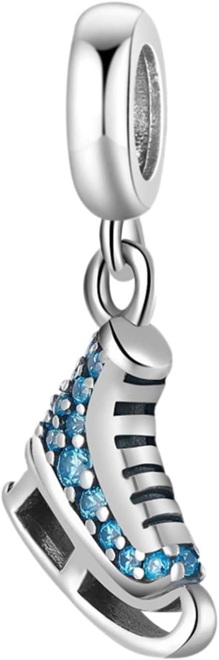 Sport Bead Charms 925 Sterling Silver Basketball Football Soccer Ball Charm for Bracelet
