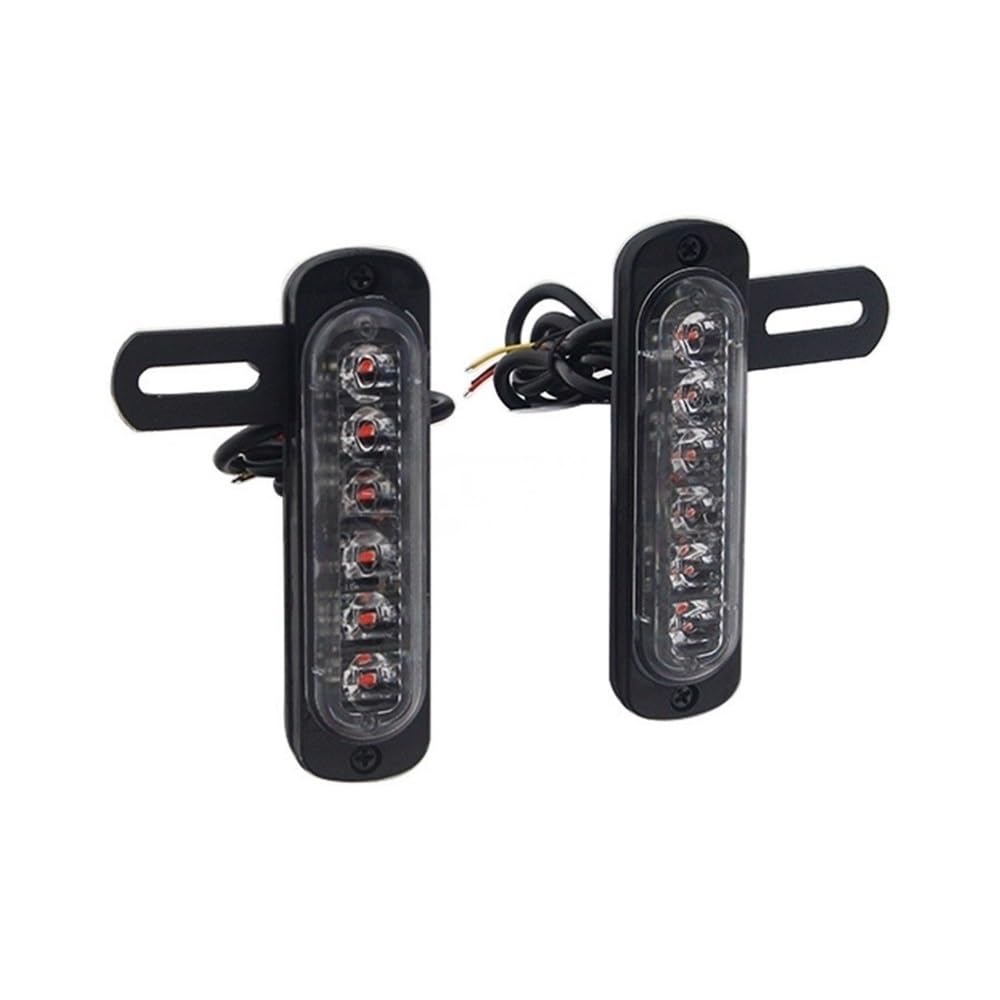 Clignotant moto double plaque B6 avec feu de stop arrière LED premium - 8